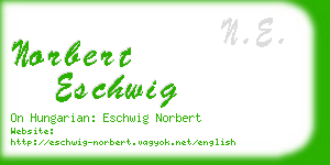 norbert eschwig business card